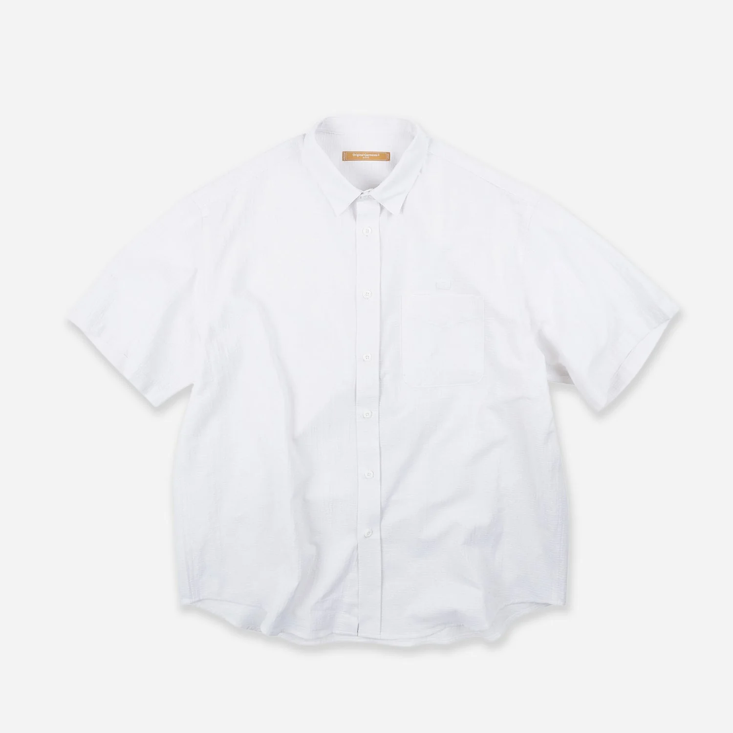 OG DOBBY SEERSUCKER HALF SHIRT - WHITE