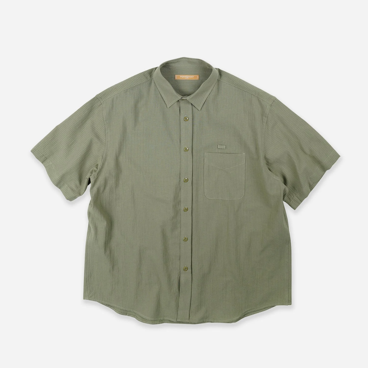 OG DOBBY SEERSUCKER HALF SHIRT - OLIVE