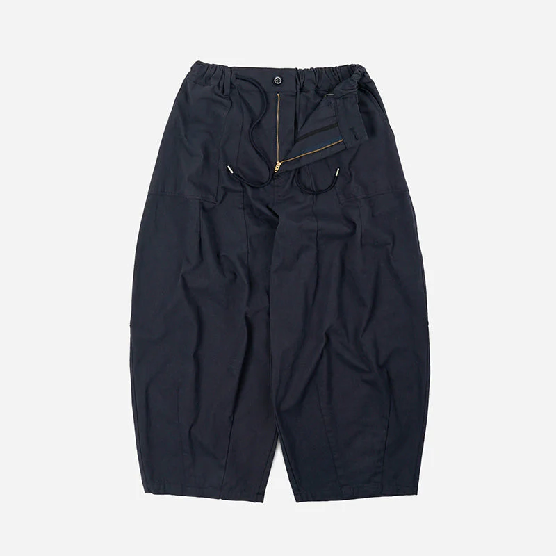 TWILL BALLOON PANTS - NAVY